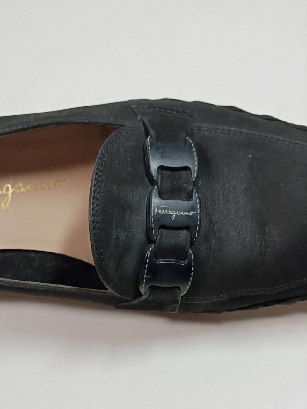 Salvatore Ferragamo Black Suede Loafers - Picture 2 of 8